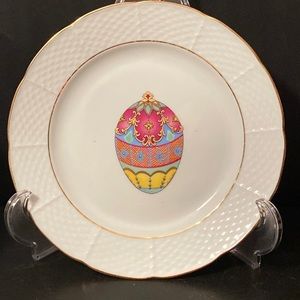 EMAIL DE LIMOGES FABERGE' EGG DINNER PLATE by Godinger Easter Décor